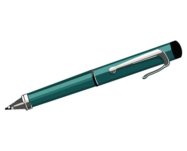 Металлическая Ручка Белом — стоковый вектор