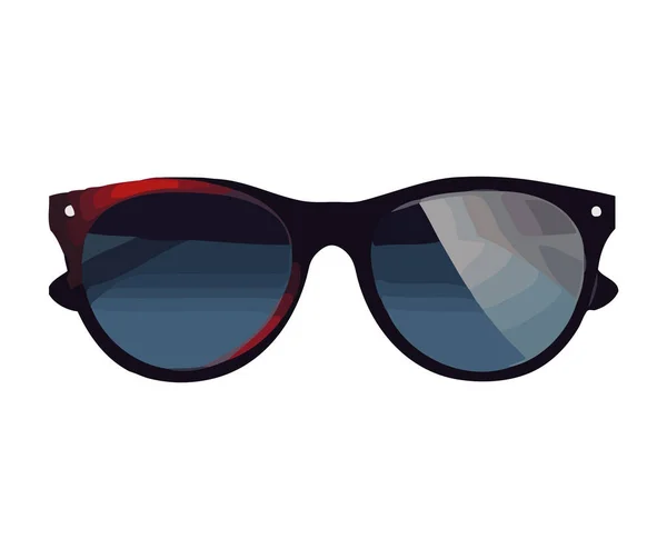 Modische Brille Für Sommerliche Eleganz Über Weiß — Stockvektor