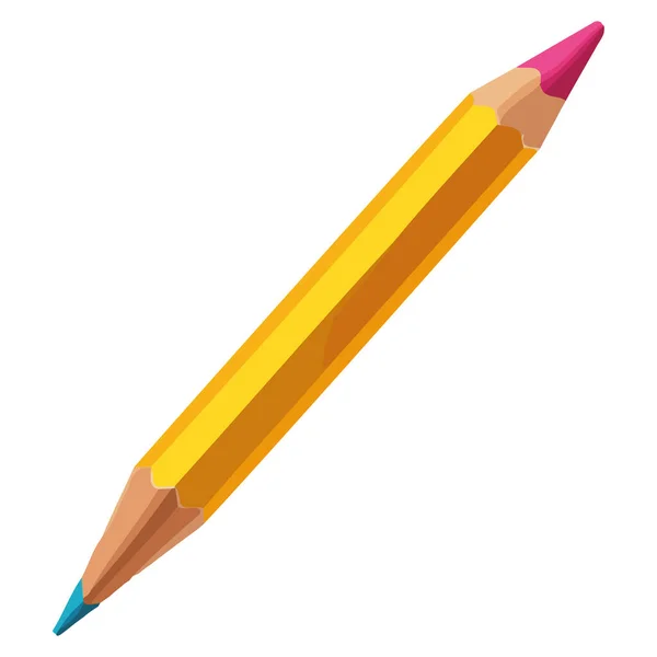 白い上に多色の鉛筆イラスト — ストックベクタ