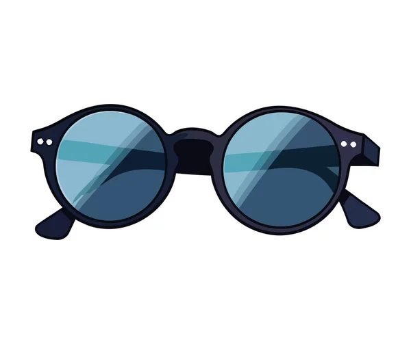 Las Gafas Sol Modernas Simbolizan Moda Verano Sobre Blanco — Vector de stock