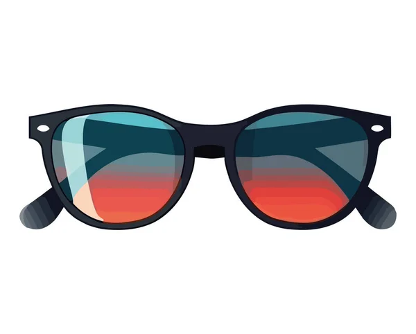 Sluneční Brýle Módní Doplňky Pro Zrak Přes Bílou — Stockový vektor