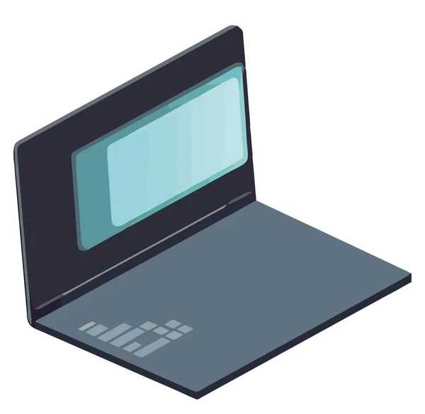 Nowoczesny Design Laptopa Nad Białym — Wektor stockowy