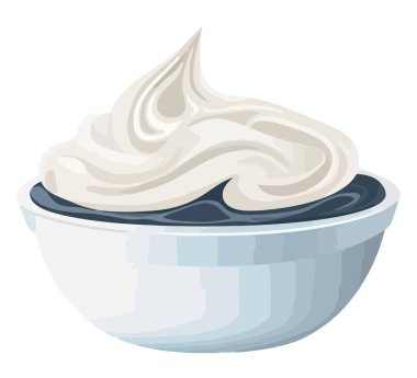 Krem şanti beyaz bir kâsede