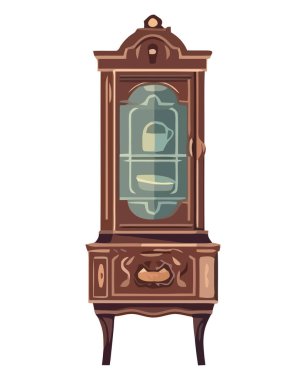 Lüks çekmece beyaz üzerine ahşap masa.