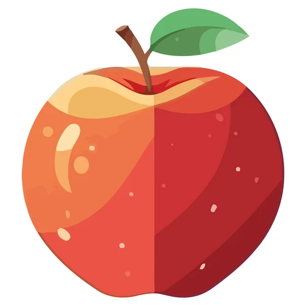 Bright Red Apple White — Image vectorielle