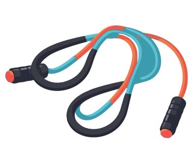 Beyaz üzerine spor ipi tasarımı