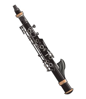 clarinet classical harmony isolated icon clipart
