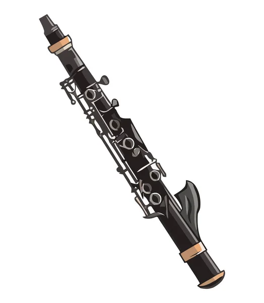 Clarinet Classical Harmony Isolated Icon — Stock Vector