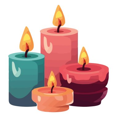 Aşkın kutlanması, mum ışığıyla aydınlanır, beyazın üzerinde.