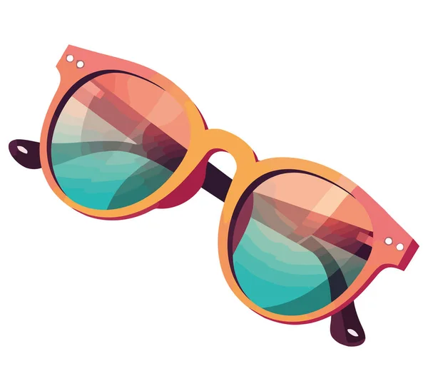 Elegante Óculos Para Férias Verão Elegantes Sobre Branco —  Vetores de Stock