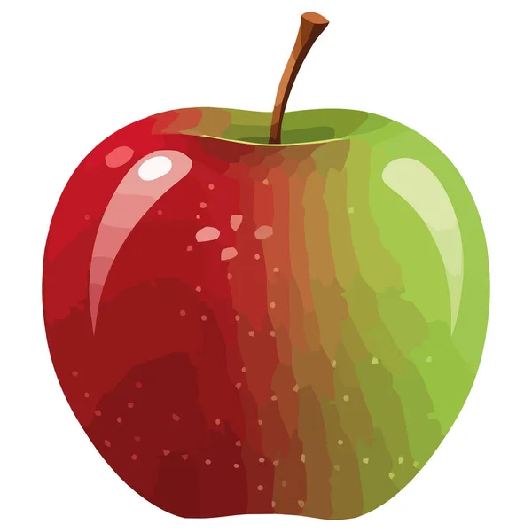 Pomme Mûre Lumineuse Sur Blanc — Image vectorielle