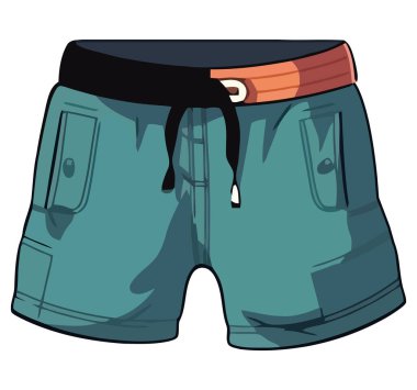 Beyaz yerine cepleri olan mavi kot pantolon