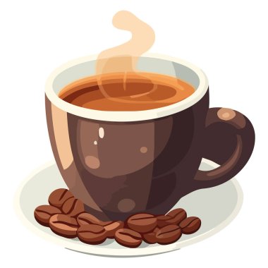 Beyaz buharlı taze organik kapuçino.