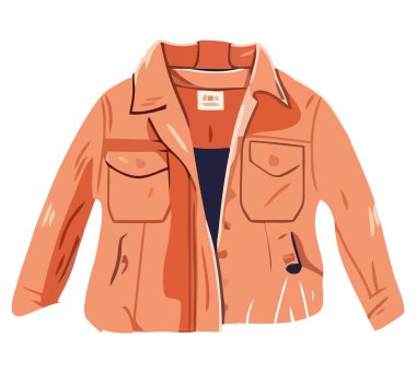 Deri ceketli modern takım, beyaz değil.