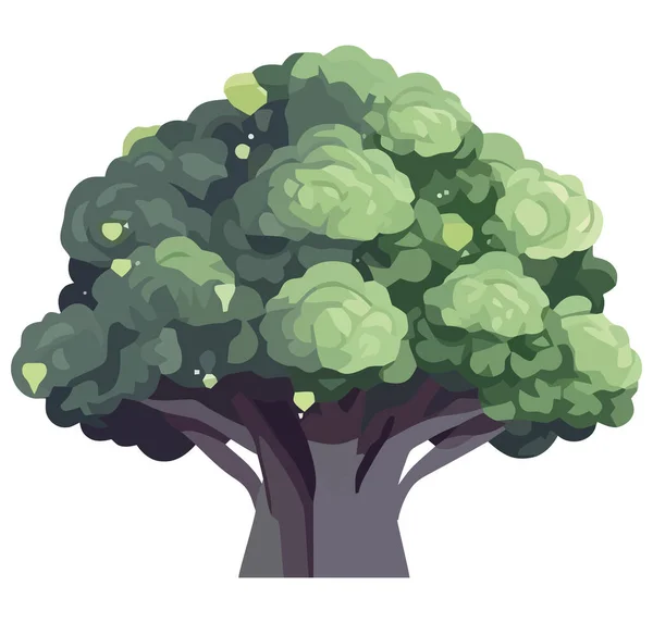 Organic Tree Design White — Stock Vector