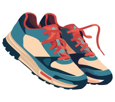 Bir çift modern spor ayakkabısı beyazın üstünde