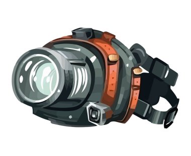 Metalik kamera ve beyaz üzerine tripod.