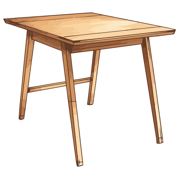 Moderní Design Dřevěné Židle Bílém — Stockový vektor