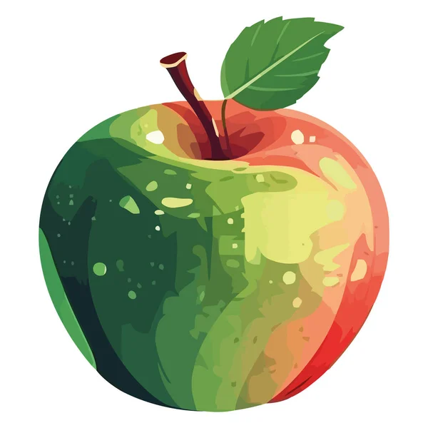 白の上に明るいリンゴのデザインイラスト — ストックベクタ