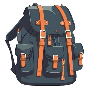 seyahat sırt çantası vektör çizelgesi beyaz üzerine