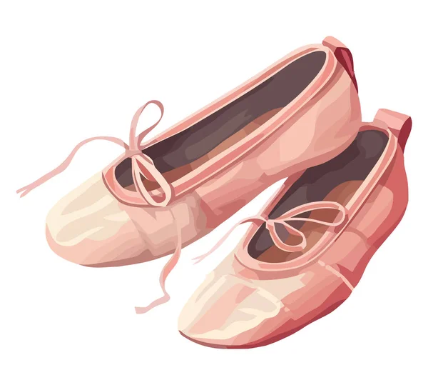 白色的芭蕾鞋设计 — 图库矢量图片