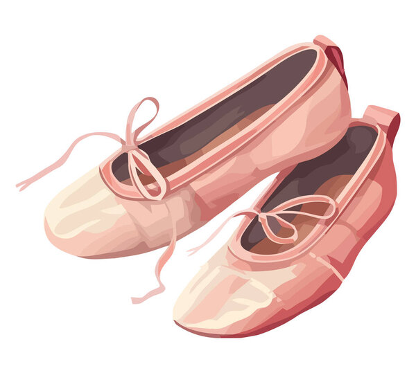 ballet shoes design over white