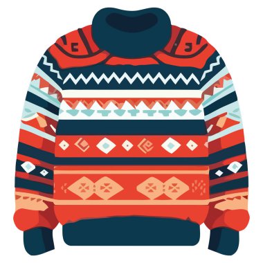 Beyaz üzerine kış süveteri illüstrasyonu