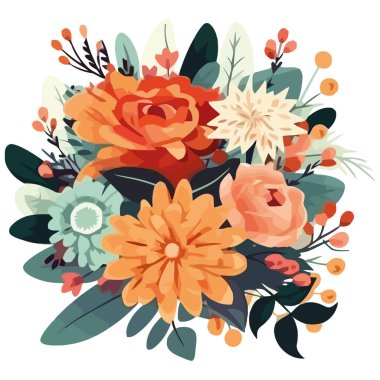 Çiçek deseni beyazın üstünde