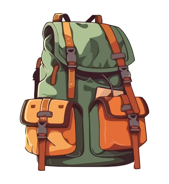 Backpack Hiking White — Stock Vector