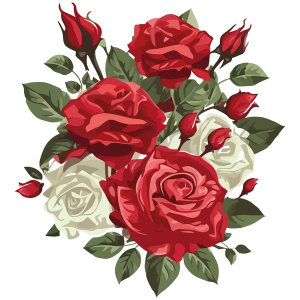 Isolated Bouquet Symbolizes Romance White — Stock Vector