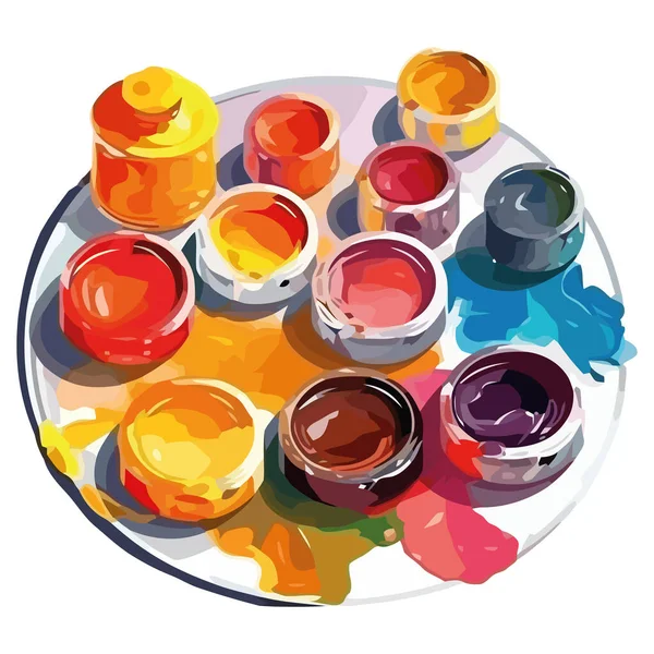 Multi Colored Paints White — Stock Vector