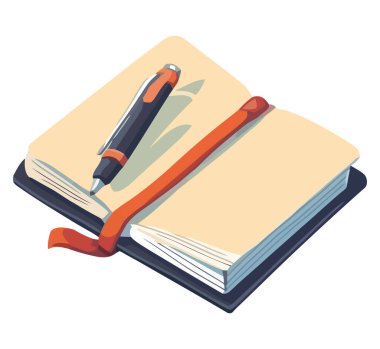 Beyaz üzerine kalem olan ders kitabı