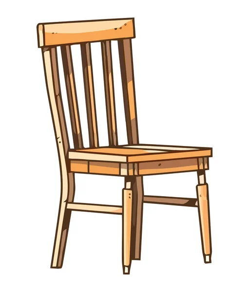 Antiguidade Cadeira Ilustração Sobre Branco —  Vetores de Stock