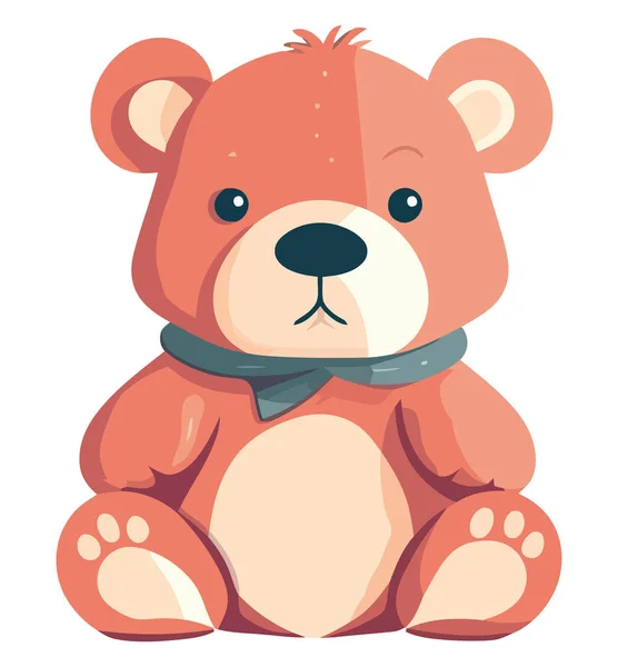 Teddy Bear Toy White — Stock Vector