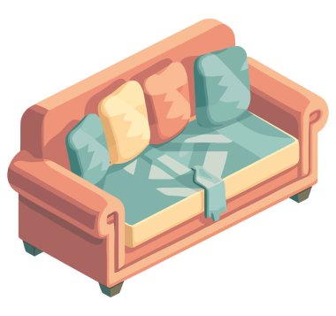 Beyaz yerine rahat kanepe tasarımı.