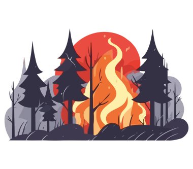 Beyazların üzerinde kış ormanları yanıyor