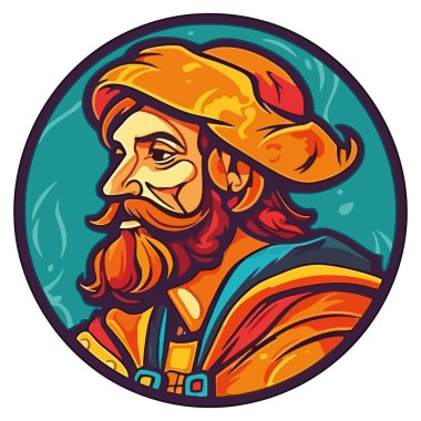 Gülümseyen adam Hıristiyan kutlamalarını beyazlar üzerinde kuşatıyor