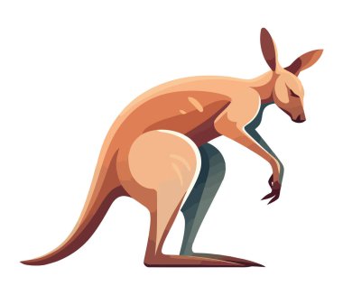 Beyaz çimlerin üzerinde duran tatlı bir valabi.