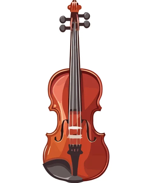 Violino Classico Legno Bianco — Vettoriale Stock