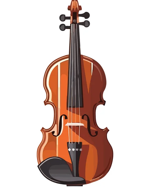 白い上に古典的なバイオリンのイラスト — ストックベクタ