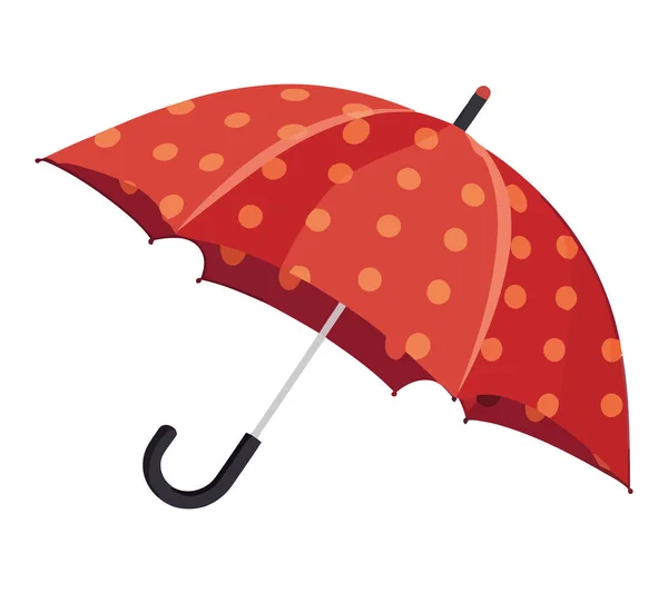 Roter Regenschirm Bietet Sicherheit Vor Dem Wetter Über Weißem — Stockvektor