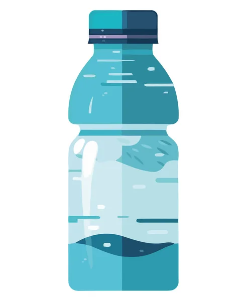 Botella Agua Purificada Sobre Blanco — Vector de stock