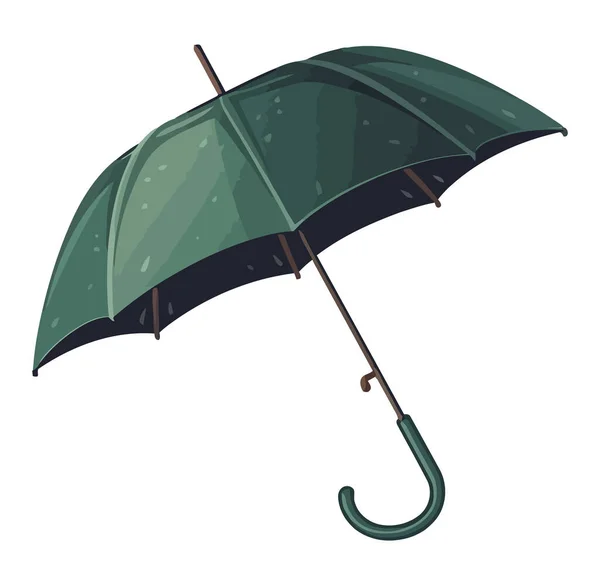 Schirm Schützt Vor Regen Über Weiß — Stockvektor
