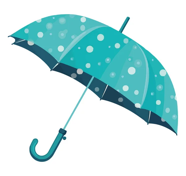 青い傘は白い上の天気から安全を提供します — ストックベクタ