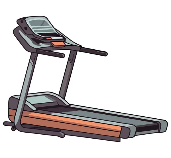 Running Gym Using Treadmill White — Stock Vector