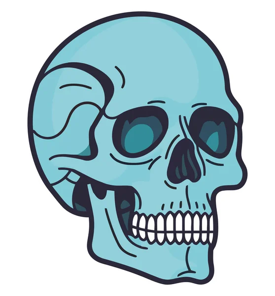 Halloween Skelet Illustratie Wit — Stockvector