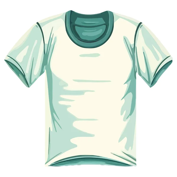 Camiseta Verde Para Hombre Sobre Blanco — Vector de stock