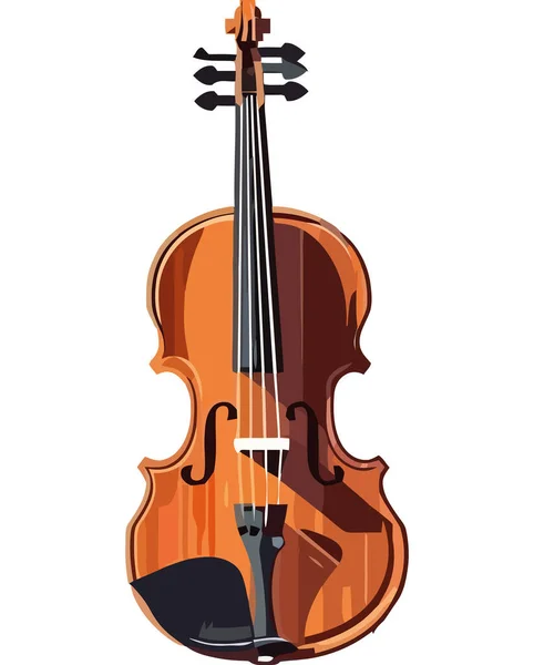 Классический Скрипичный Дизайн Поверх Белого — стоковый вектор
