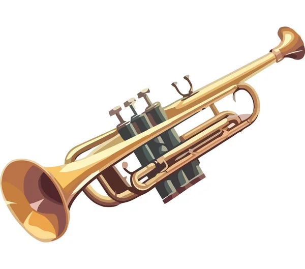 Класична Блискуча Труба Над Білим — стоковий вектор