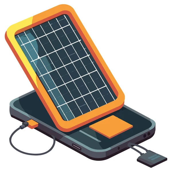 白色上的未来太阳能电池板设计 — 图库矢量图片